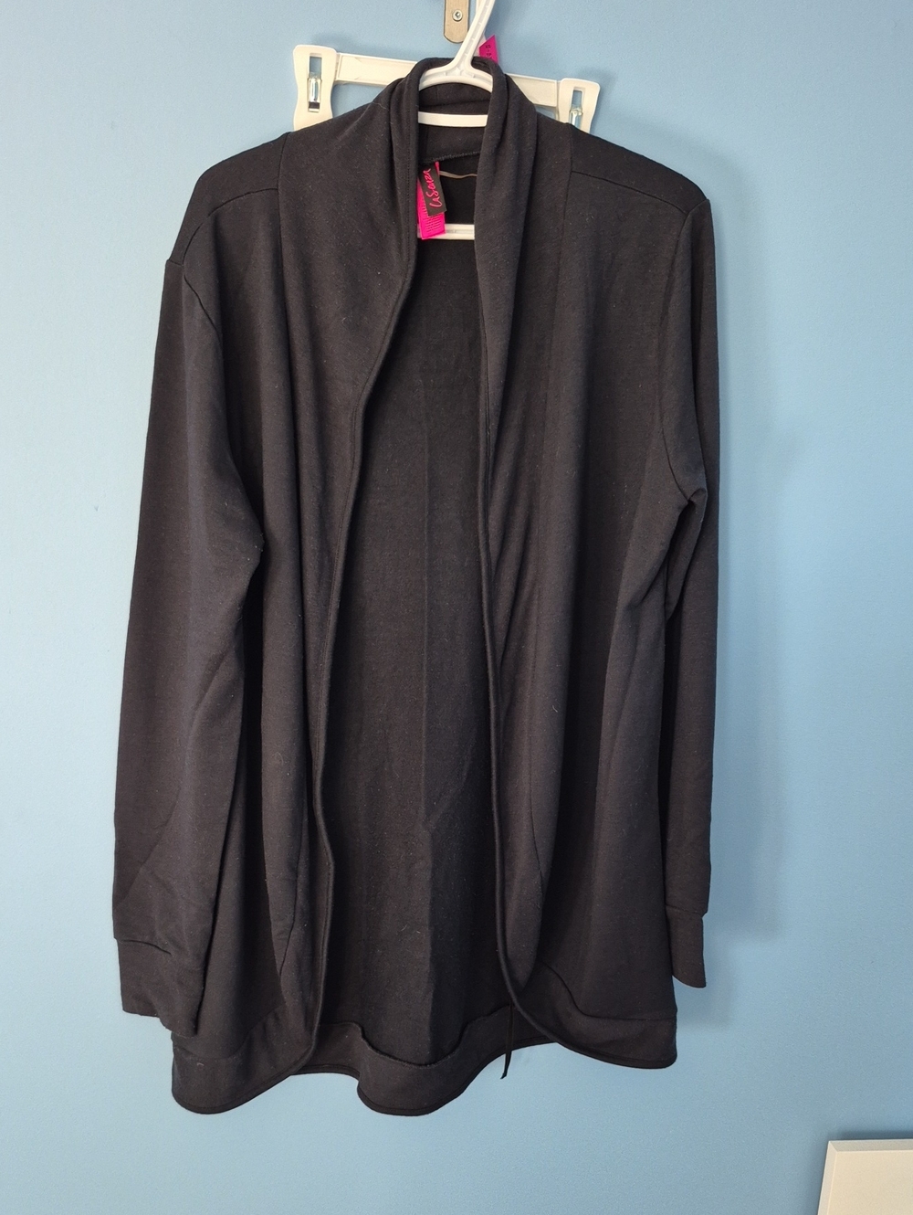 La SENZA Black Open-Front Women's Cardigan Sweater